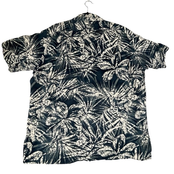Polo Ralph Lauren Clayton Blue Linen Silk Palm Tree Hawaiian Button Shirt Sz L - Picture 2 of 12